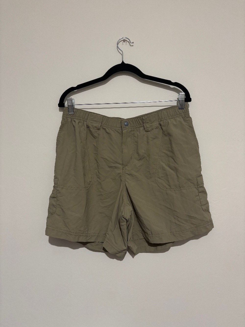 Columbia Womens Shorts Size Large Khaki Water Shorts Outdoor Pockets